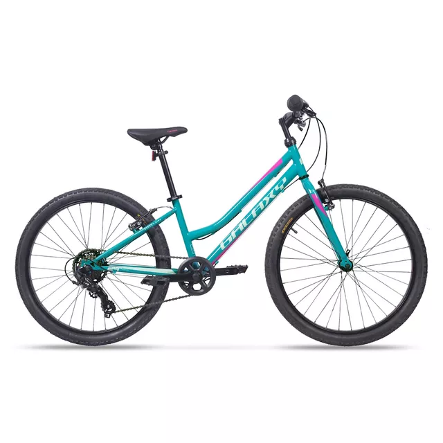 Odlehčené juniorské dívčí kolo Galaxy Ruby 24" 9.0 • 138-148 cm • 12,7 kg - stříbrná