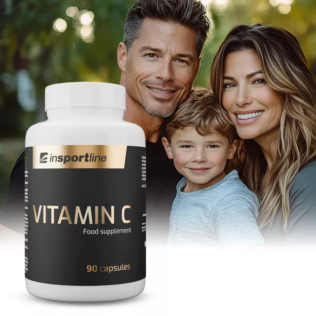 Doplněk stravy inSPORTline Vitamin C, 90 kapslí