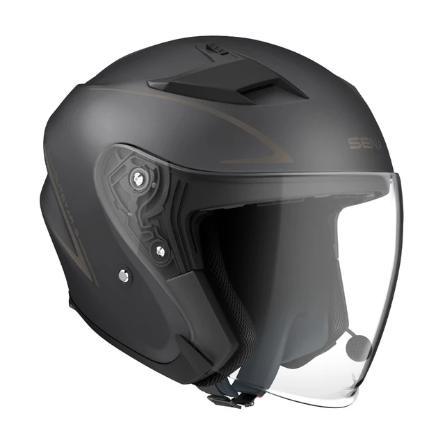 Moto přilba s headsetem SENA Outstar S matná černá