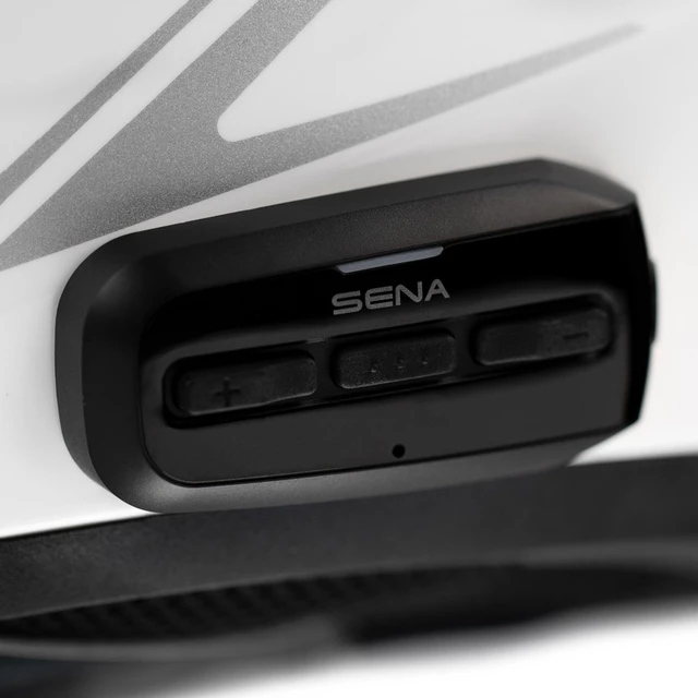 Moto přilba s headsetem SENA Outstar S lesklá bílá