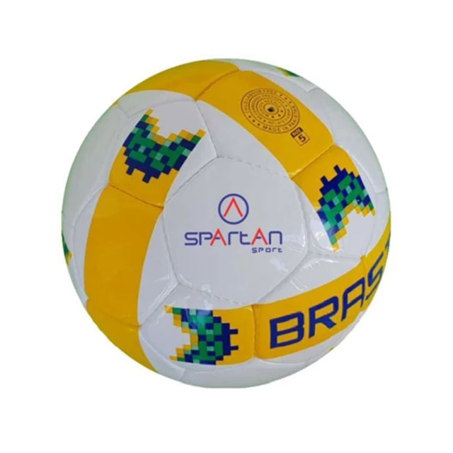 Fotbalový míč Spartan Brasil Cordlay vel. 5 - bílo-žlutá - bílo-žlutá