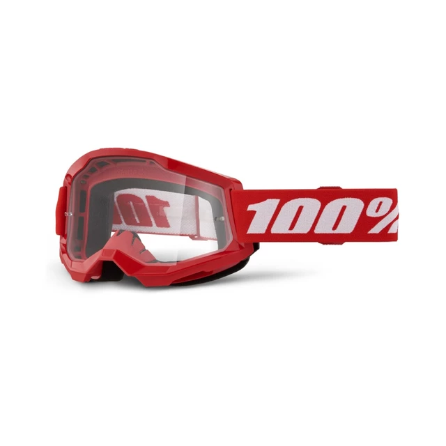 Motokrosové brýle 100% Strata 2 New - Blue, čiré plexi - Red, čiré plexi