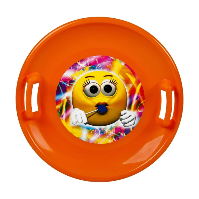 Talíř na sníh STT - modrá pirate - oranžová emoji girl