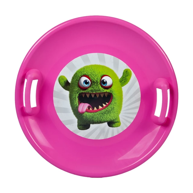 Talíř na sníh STT - modrá pirate - růžová monster