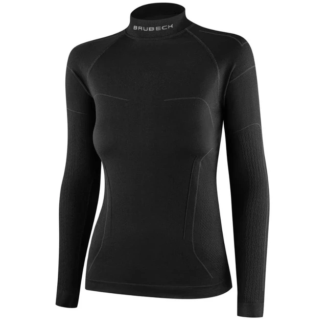 Dámské termo tričko na motorku Brubeck Cooler LS1657W - černá - černá