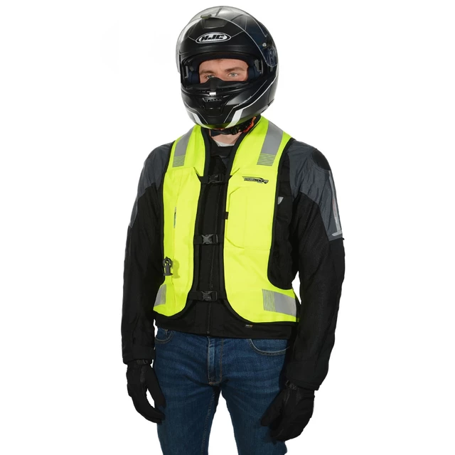 Airbagová vesta Helite Turtle 2 HiVis, mechanická s trhačkou - žlutá