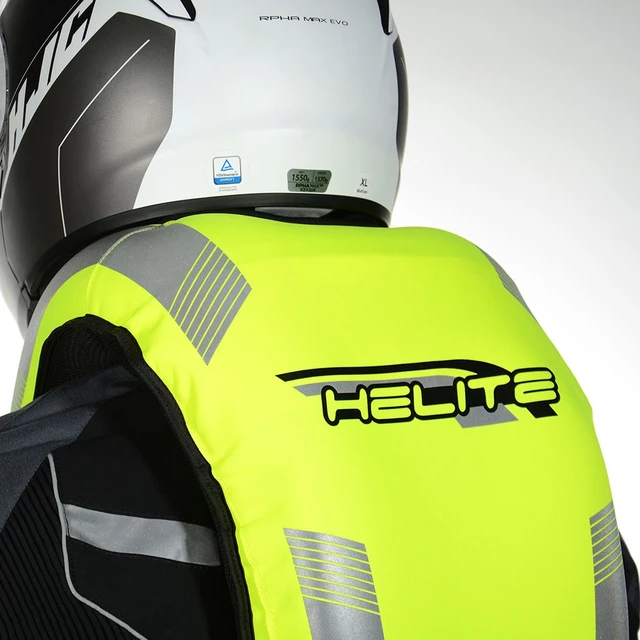 Airbagová vesta Helite Turtle 2 HiVis rozšířená, mechanická s trhačkou - oranžová