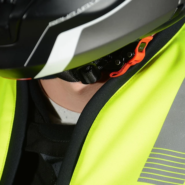 Airbagová vesta Helite Turtle 2 HiVis rozšířená, mechanická s trhačkou - oranžová