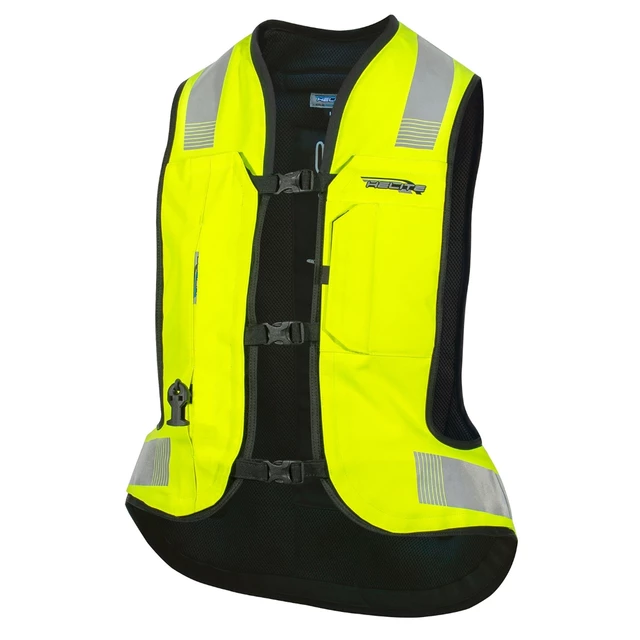 Airbagová vesta Helite Turtle 2 HiVis rozšířená, mechanická s trhačkou - oranžová - žlutá