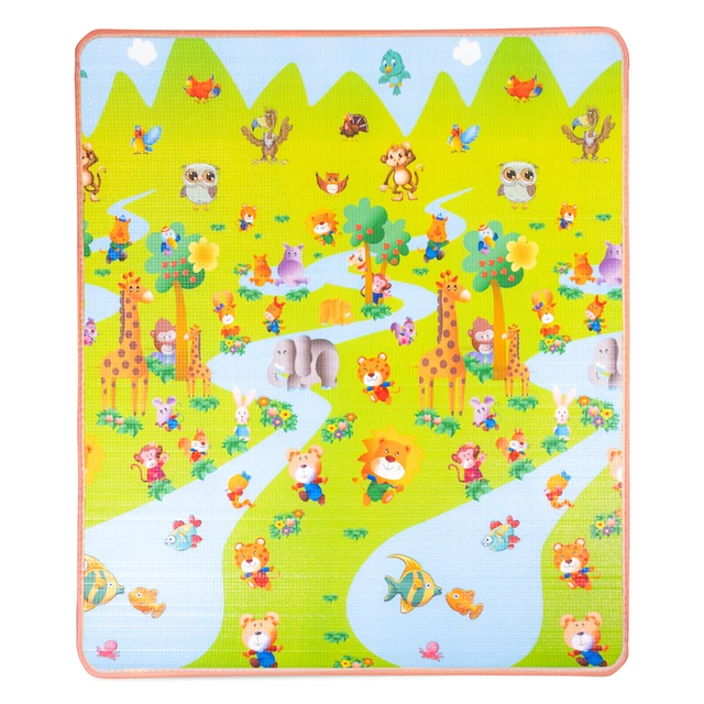 Rolovatelná dětská podložka inSPORTline Lhotino 150x180x1,5 cm - Puzzle/Moře