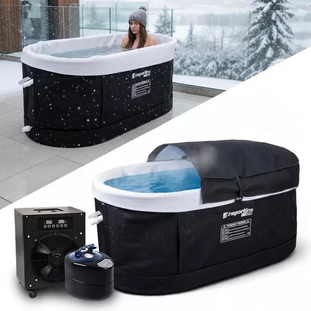 Přenosná otužovací vana inSPORTline FrostPeace 380 l s termoregulačním a napařovacím systémem