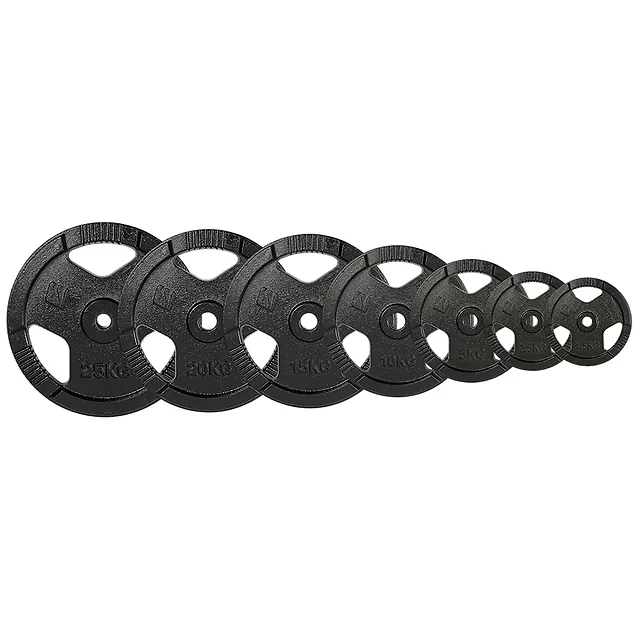 Litinové kotouče inSPORTline Hamerton Black 30 mm 1,25-25 kg