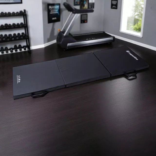 Skládací gymnastická žíněnka inSPORTline Trifold 180x60x5 cm - černá