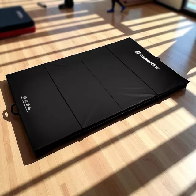 Skládací gymnastická žíněnka inSPORTline Kvadfold 200x120x5 cm - hnědá