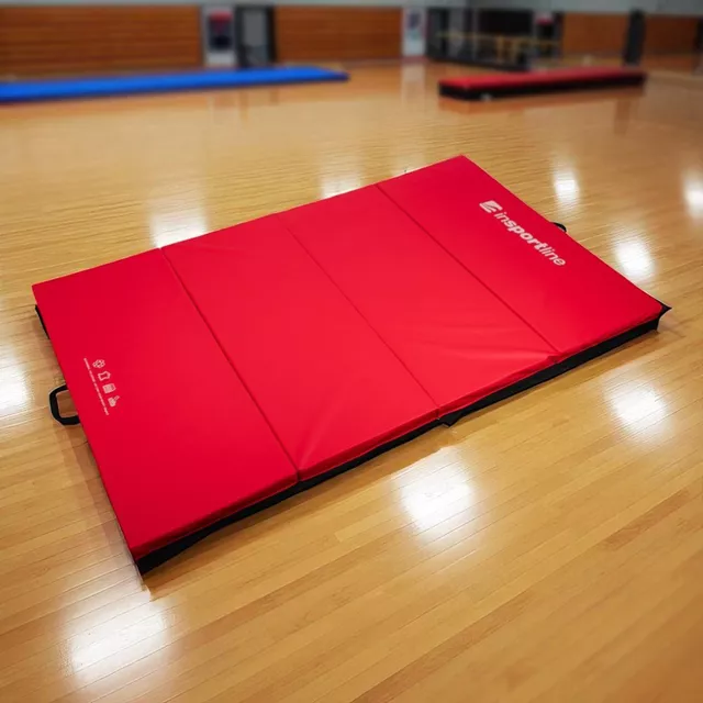 Skládací gymnastická žíněnka inSPORTline Kvadfold 200x120x5 cm - hnědá