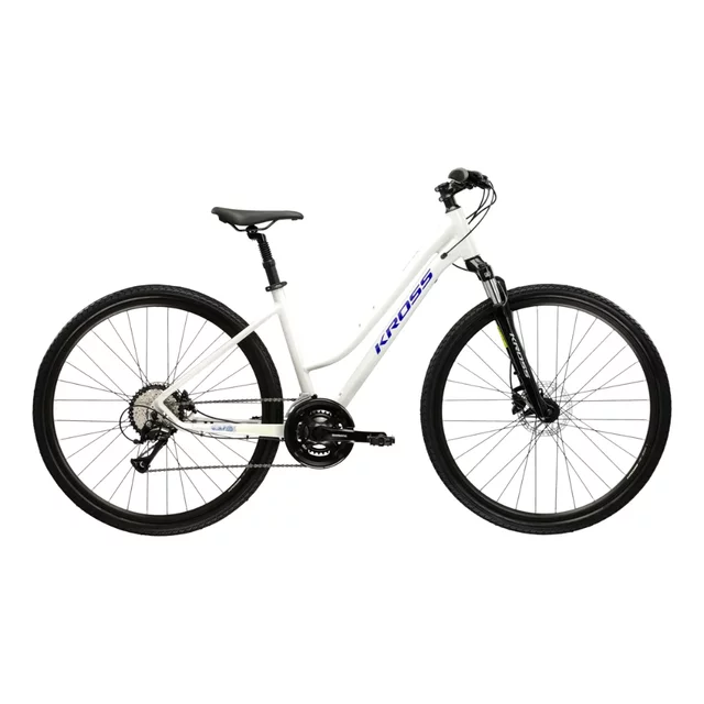 Dámské crossové kolo Kross Evado 4.0 28" Gen 007 - šedá/námořnická modrá/lesk - šedá/námořnická modrá/lesk