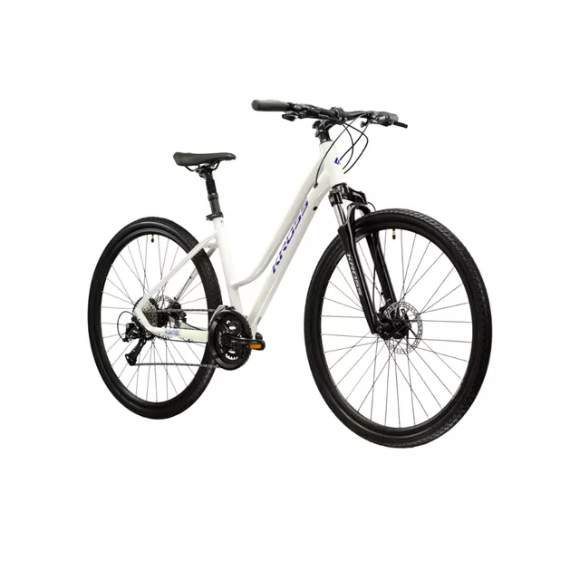 Dámské crossové kolo Kross Evado 4.0 28" Gen 007 - šedá/námořnická modrá/lesk