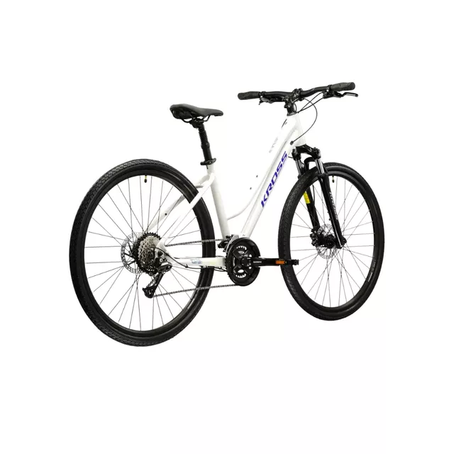 Dámské crossové kolo Kross Evado 4.0 28" Gen 007 - šedá/námořnická modrá/lesk