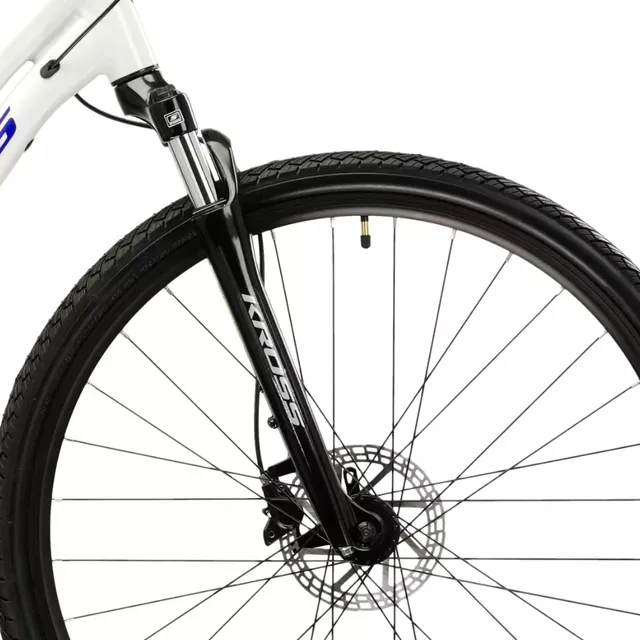 Dámské crossové kolo Kross Evado 4.0 28" Gen 007 - šedá/námořnická modrá/lesk