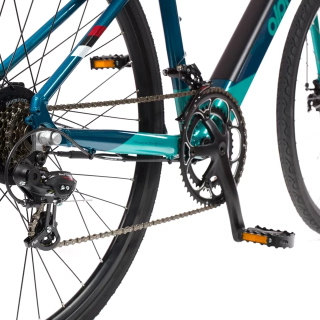 Gravel elektrokolo Olpran e-Gravel 28" 360Wh - model 2026 • dojezd až 90 km - modro-tyrkysová