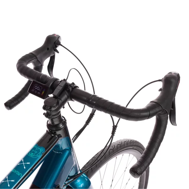 Gravel elektrokolo Olpran e-Gravel 28" 360Wh - model 2026 • dojezd až 90 km - modro-tyrkysová