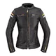 Dámská kožená moto bunda W-TEC Stripe Lady - černá - černá