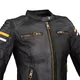Dámská kožená moto bunda W-TEC Stripe Lady - černá