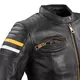 Dámská kožená moto bunda W-TEC Stripe Lady - černá