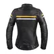 Dámská kožená moto bunda W-TEC Stripe Lady - černá