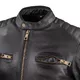 Pánská kožená moto bunda W-TEC Stripe - 2.jakost - černá s béžovými pruhy