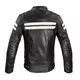 Pánská kožená moto bunda W-TEC Stripe - 2.jakost - černá s béžovými pruhy