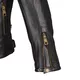 Pánská kožená moto bunda W-TEC Stripe - 2.jakost - černá s béžovými pruhy