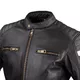 Pánská kožená moto bunda W-TEC Stripe - 2.jakost - černá s béžovými pruhy