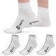 Bambusové střední ponožky inSPORTline Silvatic Mid AG+ antibakteriální - 3 páry - bílá