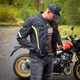 Letní pánská moto bunda W-TEC Mirelio - černá-fluo