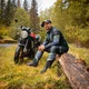 Moto bunda W-TEC Modock - černo-modro-fluo žlutá