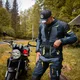 Moto bunda W-TEC Modock - černo-modro-fluo žlutá