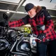 Softshellová moto bunda W-TEC Black Heart Rozzer - červeno-černá