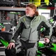Touringová moto bunda W-TEC Karmal - černo-olivově zelená