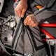 Moto kalhoty W-TEC Smackton - černo-šedo-oranžová