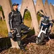 Moto kalhoty W-TEC Smackton - černo-šedo-oranžová