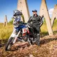 Moto kalhoty W-TEC Smackton - černo-šedo-oranžová