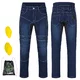 Pánské moto jeansy W-TEC Biterillo Evo - černá - modrá