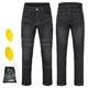 Pánské moto jeansy W-TEC Biterillo Evo - černá - černá