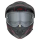 Výklopná moto přilba 3v1 W-TEC Neovu Graphic - 2.jakost - šedo-červeno-modrá