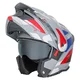 Výklopná moto přilba 3v1 W-TEC Neovu Graphic - 2.jakost - šedo-červeno-modrá