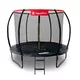 Trampolína s ochrannou sítí a schůdky inSPORTline Flea PRO 244 cm