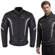 Letní pánská moto bunda W-TEC Mirelio - černá-fluo - černo-šedá