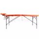 Masážní stůl inSPORTline Tamati 186x70x63-90 cm 2-dílný hliníkový - hnědá