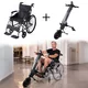 Mechanický skládací invalidní vozík inSPORTline Jakesully odlehčený s pohonem Oppatia